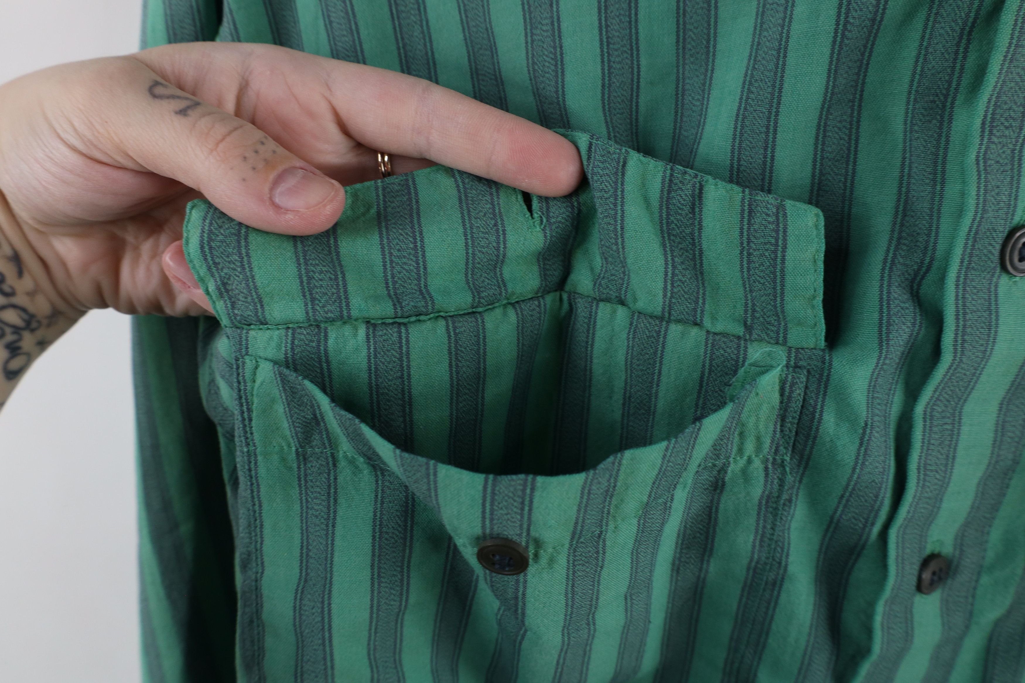 Levi's × Vintage Vintage 80s Levis Silver Label Big E Striped Button Shirt Size US M / EU 48-50 / 2 - 8 Thumbnail