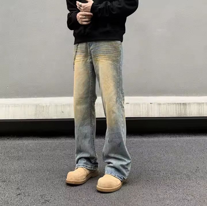 Japanese Brand × Jean Vintage Wash Stylish Straight Jeans Size US 32 / EU 48 - 5 Thumbnail