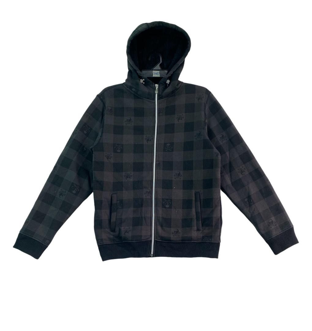 Japanese Brand Vtg 90s Spinash skull logo hooded jacket sherpa fleece lined Size US M / EU 48-50 / 2 - 1 Thumbnail