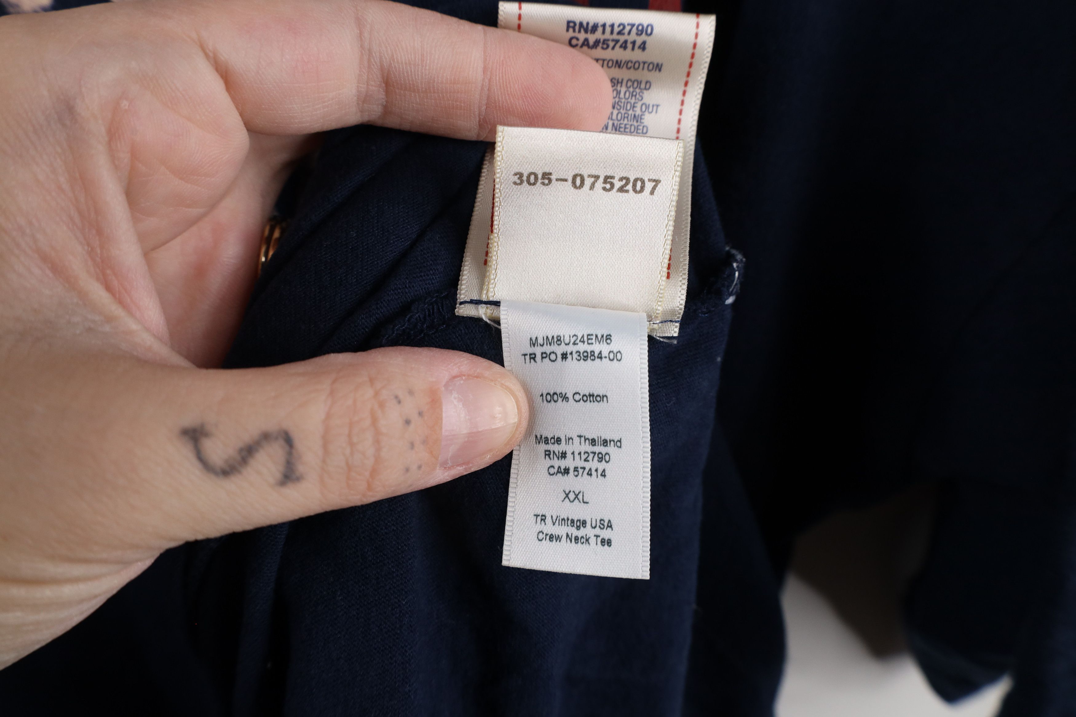 True Religion × Vintage True Religion Out Buddha Short Sleeve T-Shirt Navy Blue Size US XXL / EU 58 / 5 - 10 Thumbnail