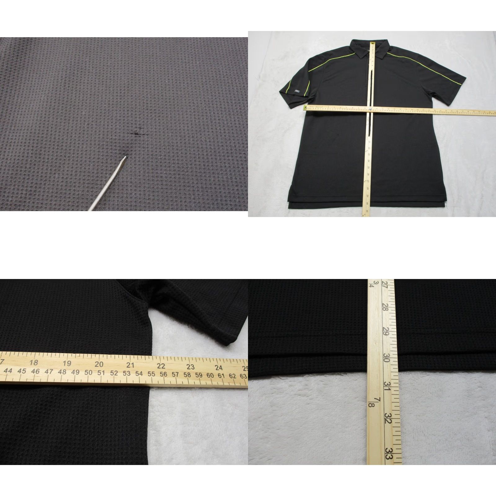 Vintage Straight Down Golf Polo Shirt Adult Medium Black Yellow Stripe Shirt Polo Minimize Extra Text Size US M / EU 48-50 / 2 - 8 Thumbnail