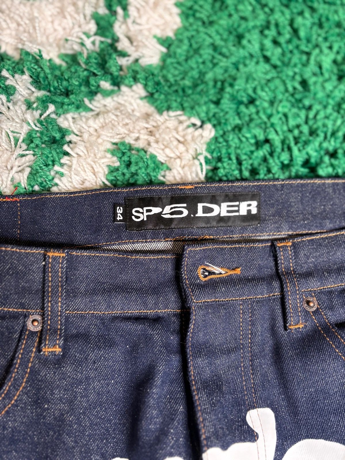 Sp5der Sp5der Dark Wash Logo Jeans Size 34 Size US 34 / EU 50 - 3 Thumbnail