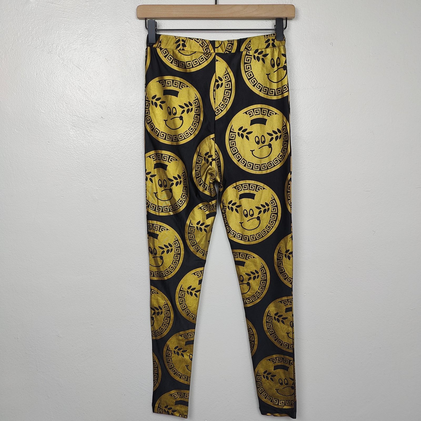 Lazy Oaf Lazy Oaf All Hail Leggings Womens Small Black Gold Size 27" / US 4 / IT 40 - 4 Thumbnail