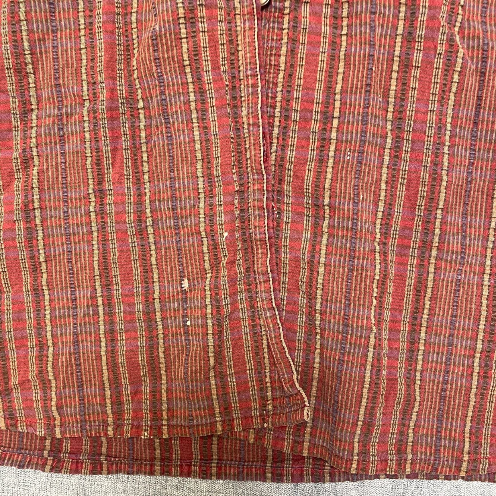 Vintage Elisabeth by Liz Claiborne Shirt Women 18 Brown Striped Cotton Button Up Size XXL / US 16-18 / IT 52-54 - 6 Thumbnail