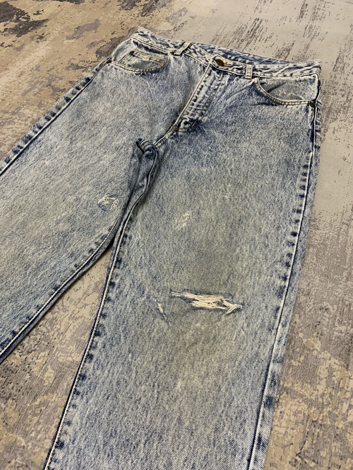 Seditionaries EDWIN BLEACHED DISTRESSED RETRO PUNK TAPERED JEANS 31x28 Size US 31 - 3 Thumbnail