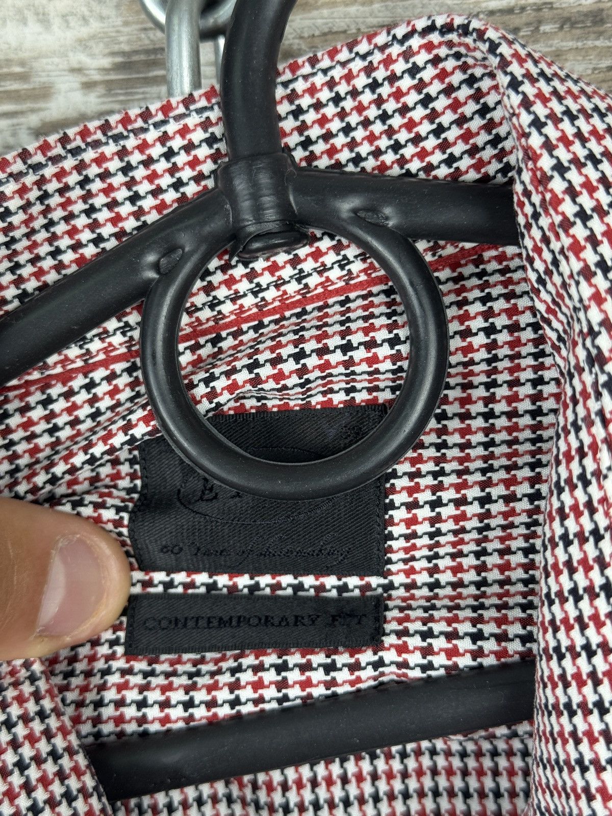 Eton Mens Vintage Eton Black gold label shirts button up 60 years Size US L / EU 52-54 / 3 - 8 Thumbnail
