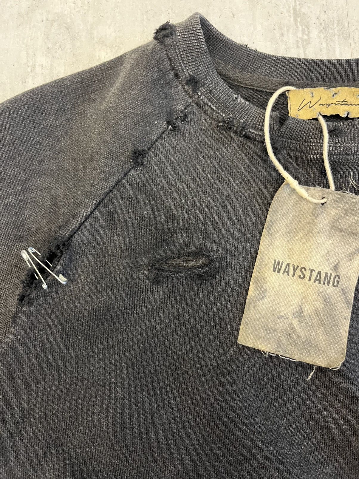 Other Distressed Black Slimfit Sweatshirt custom made All sizes Size US M / EU 48-50 / 2 - 4 Thumbnail
