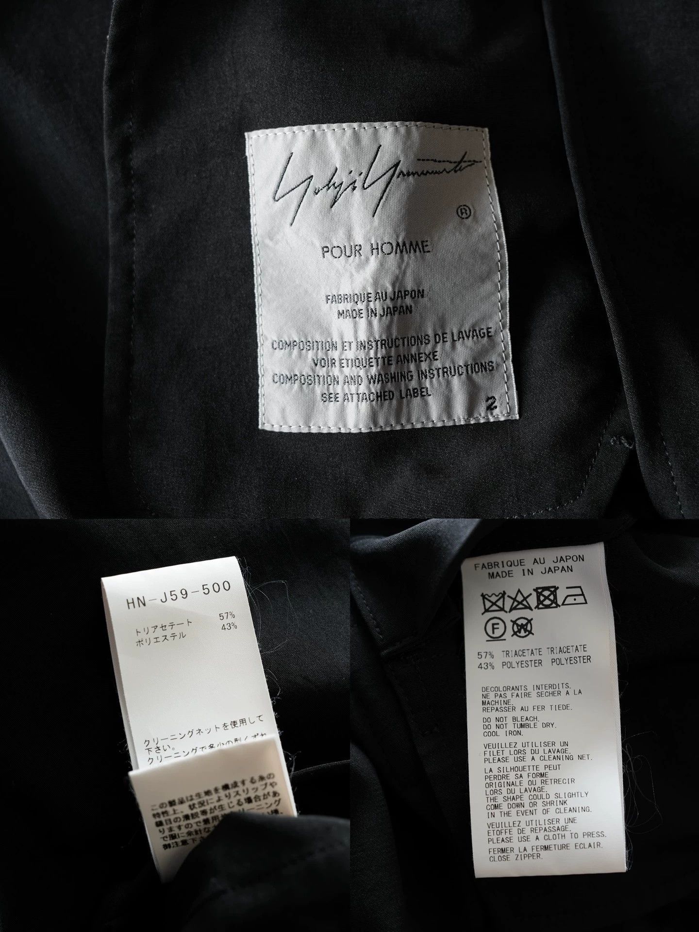 Yohji Yamamoto Yohji Yamamoto 20SS Triacetate Multi-Pocket Zip Jkt Size US M / EU 48-50 / 2 - 7 Thumbnail