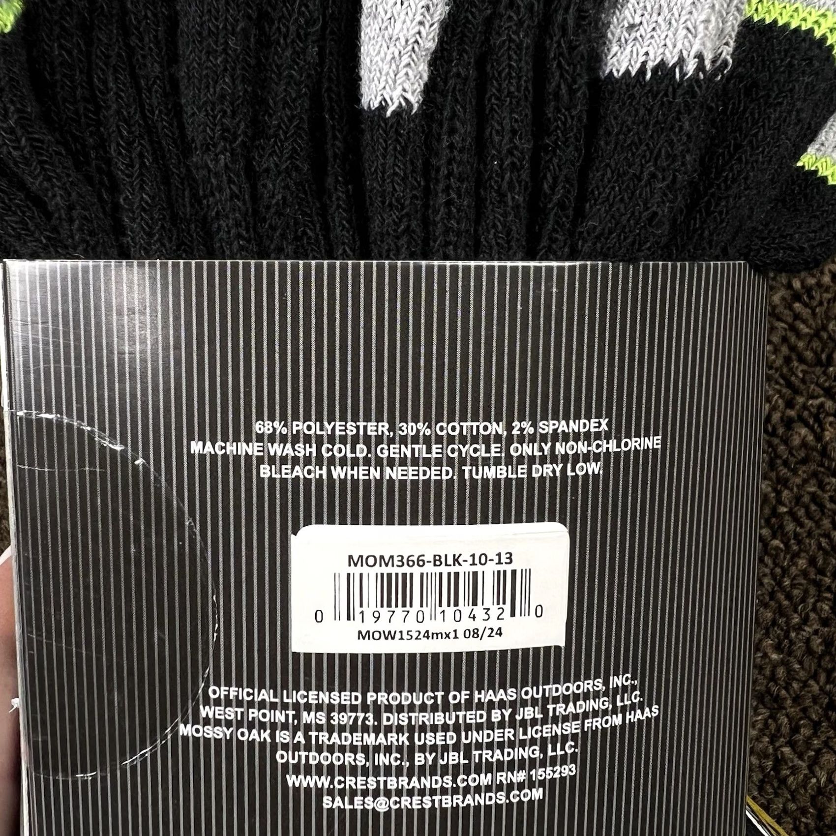 Vintage Mossy Oak Men’s 10 Pair Extra Cushion Premium Crew Work Socks Shoe Size 6-12 Black/Grey Over the Calf Crew Socks Cushioned 10 Pairs Mens Size ONE SIZE - 6 Thumbnail