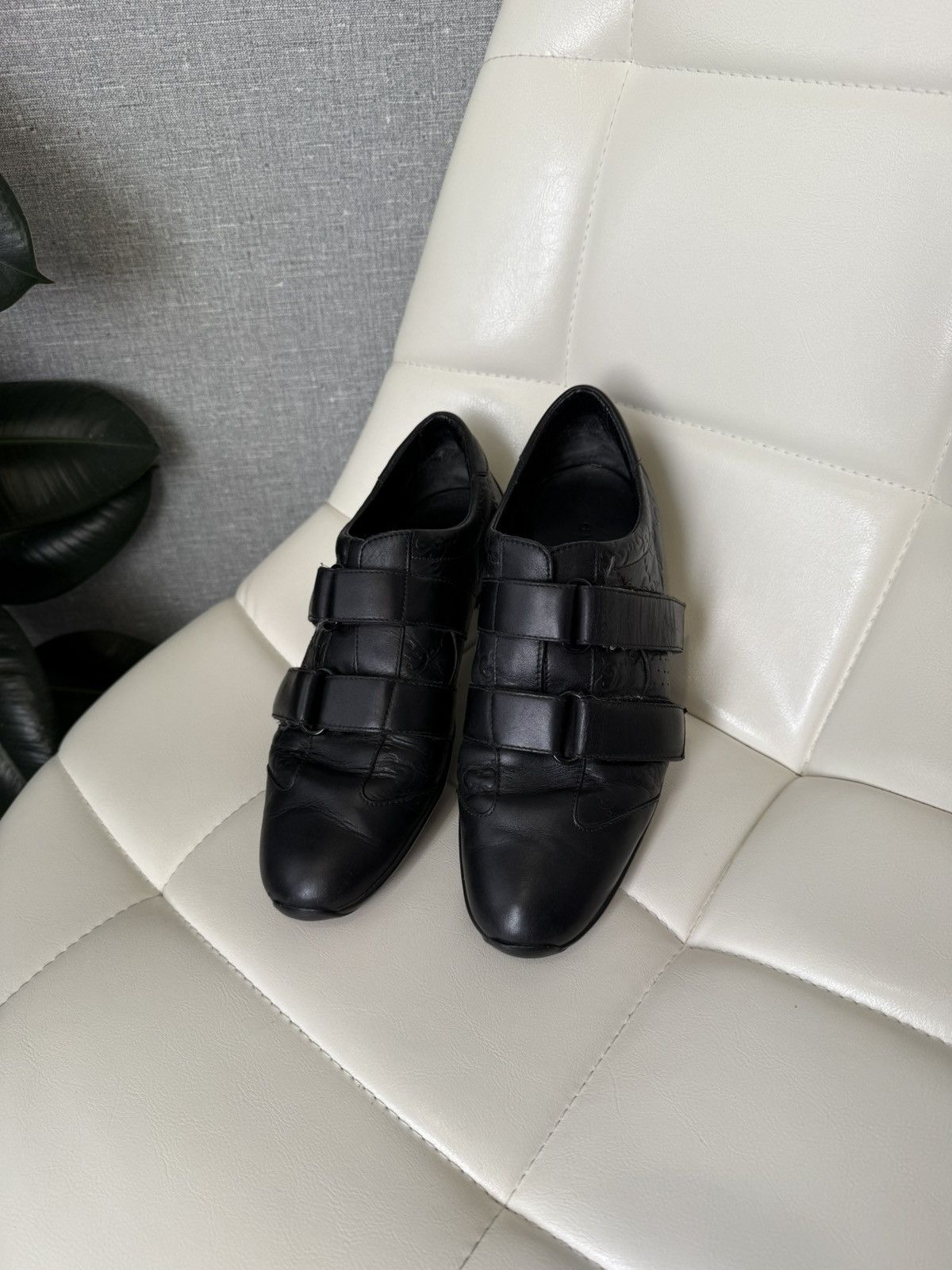 Gucci Gucci GG Guccissima Monogram Black Leather Sneakers (121830) Size US 7 / IT 37 - 15 Thumbnail