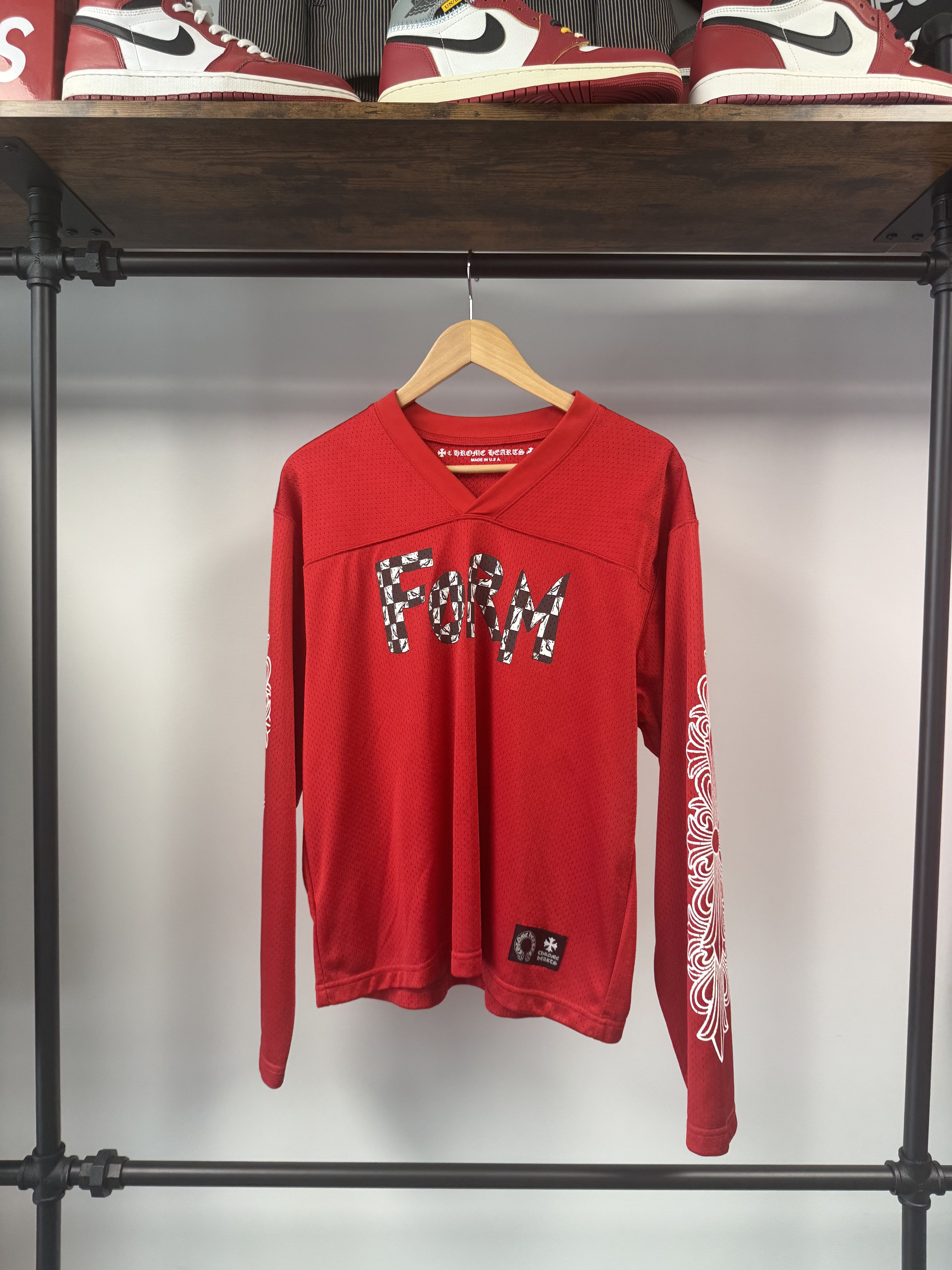 Chrome Hearts Chrome Hearts x Matty Boy "Form" Mesh LS Jersey Red - XS Size US XS / EU 42 / 0 - 1 Thumbnail