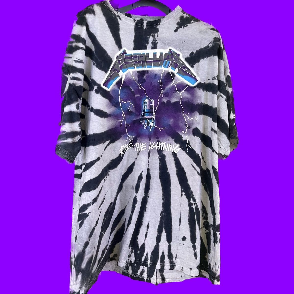 Metallica Metallica Ride The Lightening Tie Dye Band Tee T-Shirt Metal Size US XL / EU 56 / 4 - 2 Thumbnail