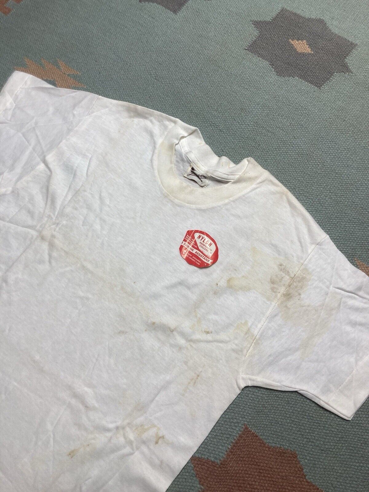 Vintage Vtg 1950s blank white t shirt soft cotton Johnstown medium Size US M / EU 48-50 / 2 - 4 Thumbnail