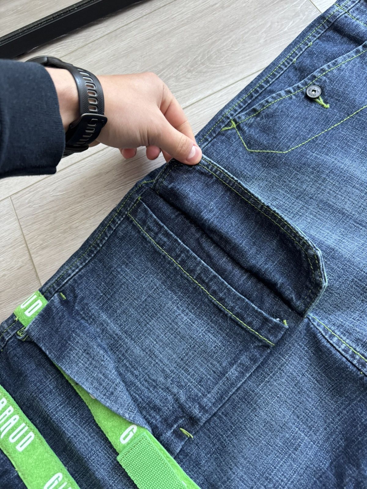 Marithe + Francois Girbaud Vintage Marithe Francois Girbaud Parachute Cargo Shorts Size US 34 / EU 50 - 4 Thumbnail