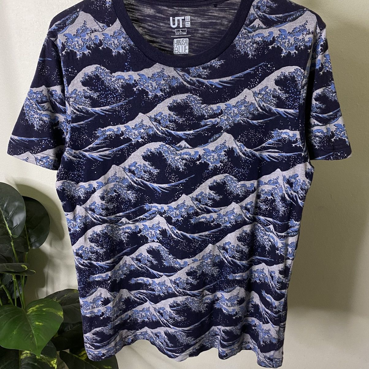 Japanese Brand Japanese Ancient Art Hokusai Blue Loopwheel Cotton T Shirt Size US M / EU 48-50 / 2 - 2 Thumbnail