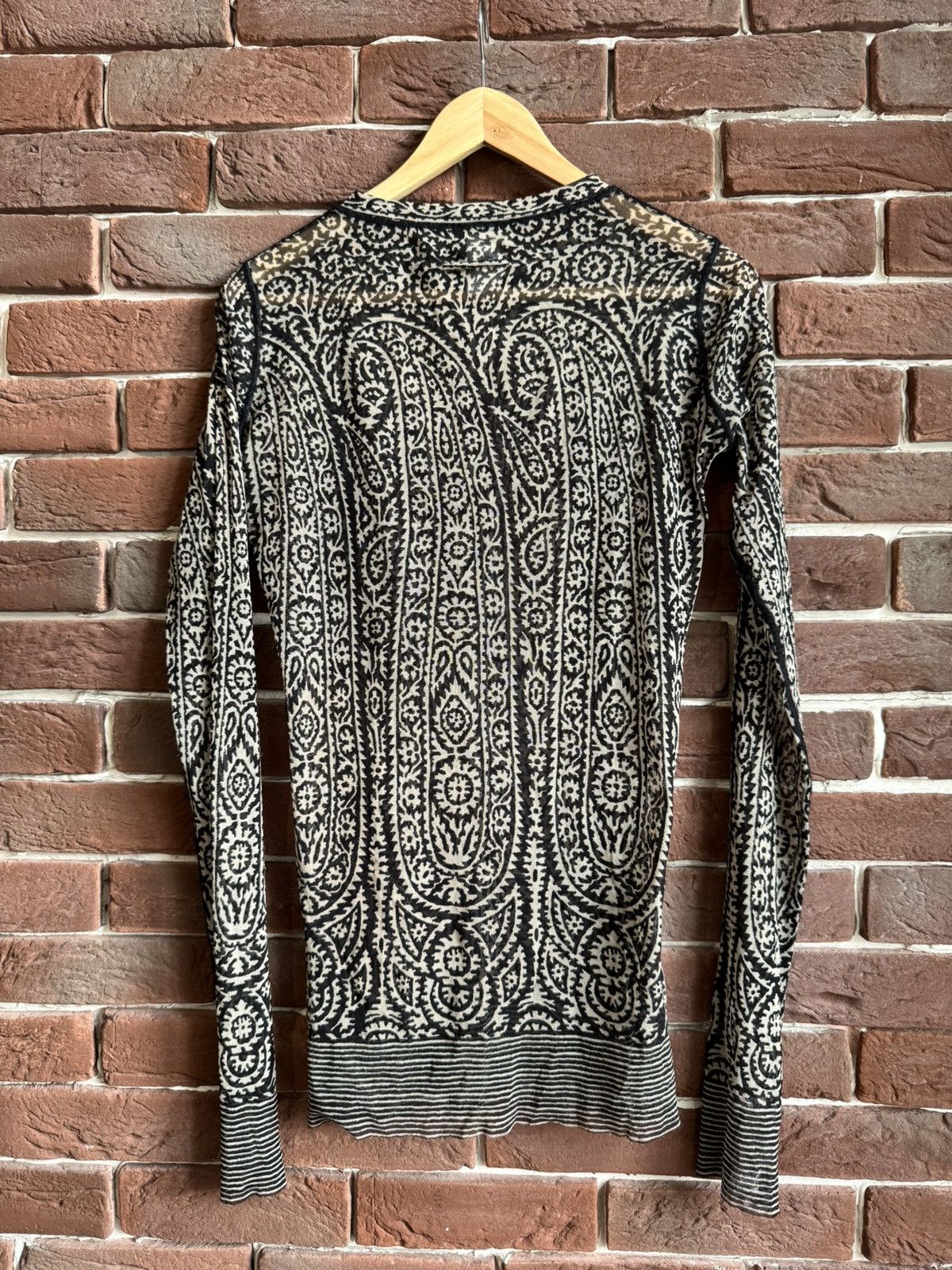 Jean Paul Gaultier Vintage 90s Jean Paul Gaultier Paisley Mesh LS TOP JP Shirt Size XL / US 12-14 / IT 48-50 - 2 Thumbnail