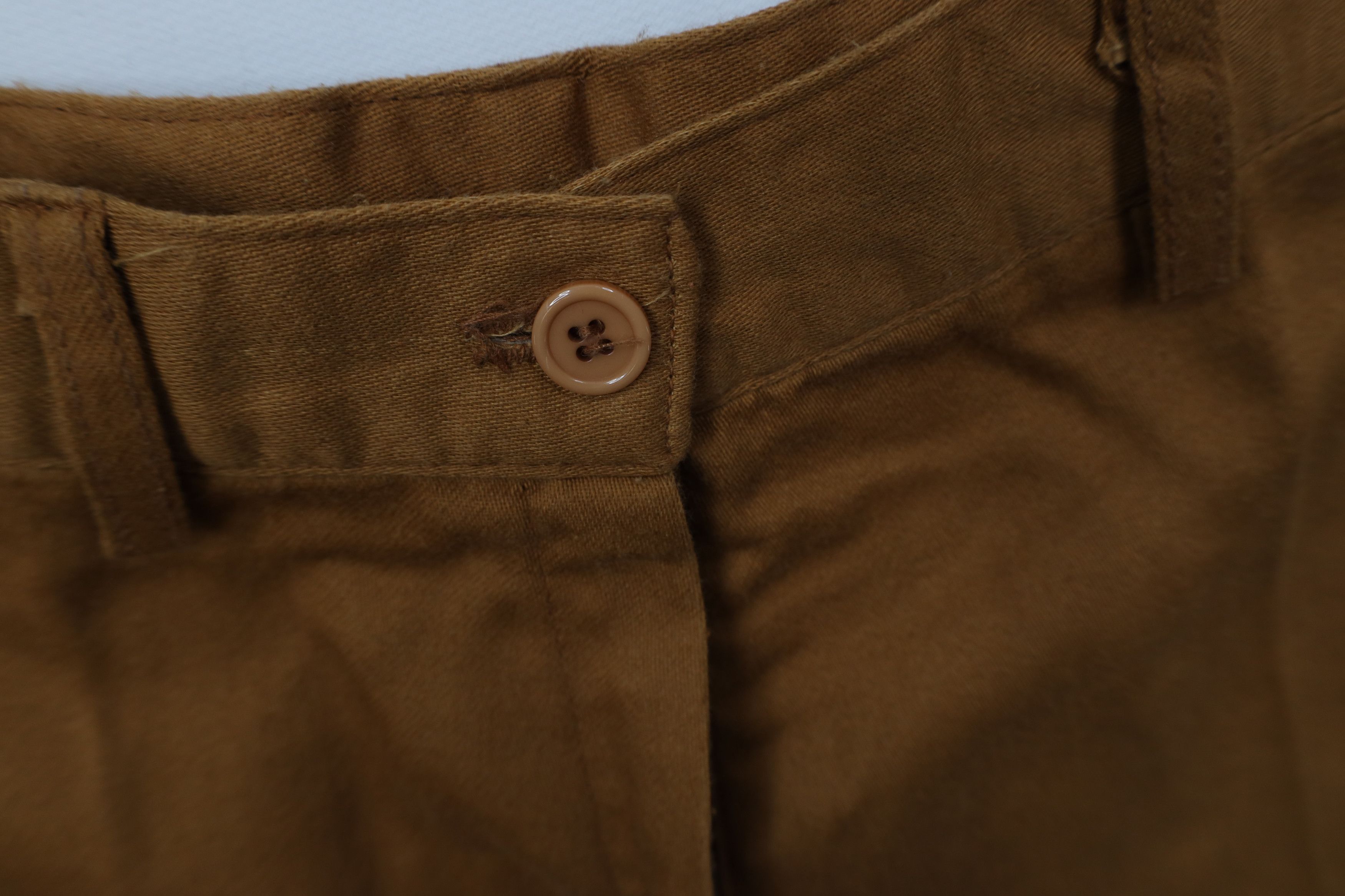 Vintage AS IS Vintage 70s Streetwear Wide Leg Chino Pants Brown USA Size 28" / US 6 / IT 42 - 7 Thumbnail