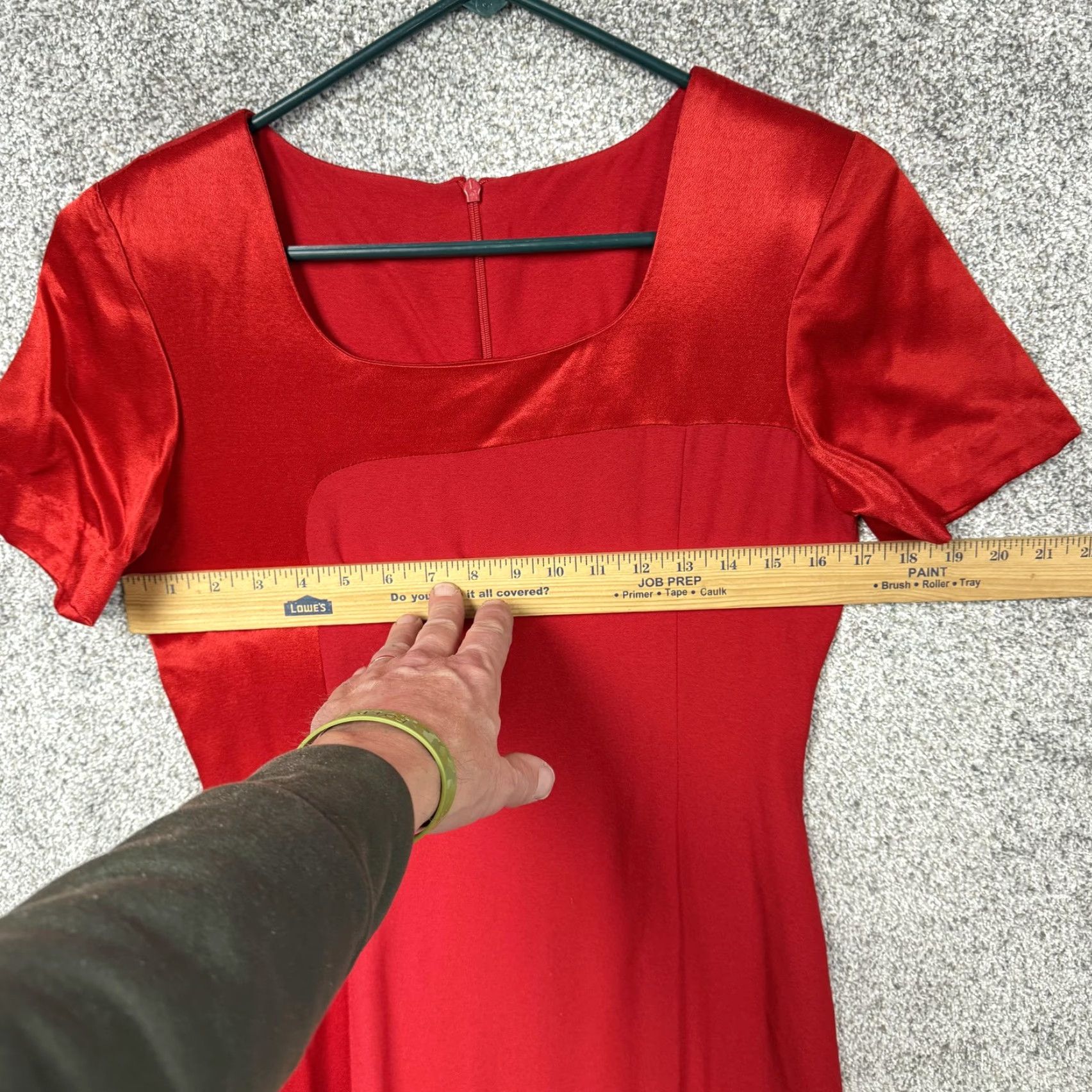 Vintage VINTAGE Quadra Dress L Women Short Sleeve Knee Length Red Solid Cocktail Party/Cocktail Size L / US 10 / IT 46 - 3 Thumbnail