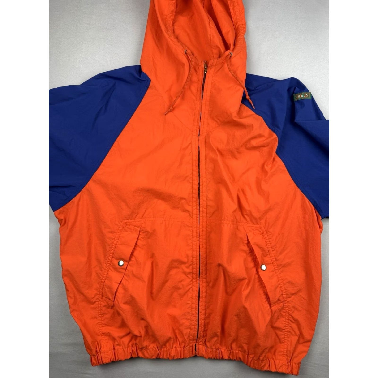 Polo Ralph Lauren VINTAGE Polo Ralph Lauren Sport Windbreaker Jacket Orange Blue Hooded L Mens Size US L / EU 52-54 / 3 - 7 Thumbnail