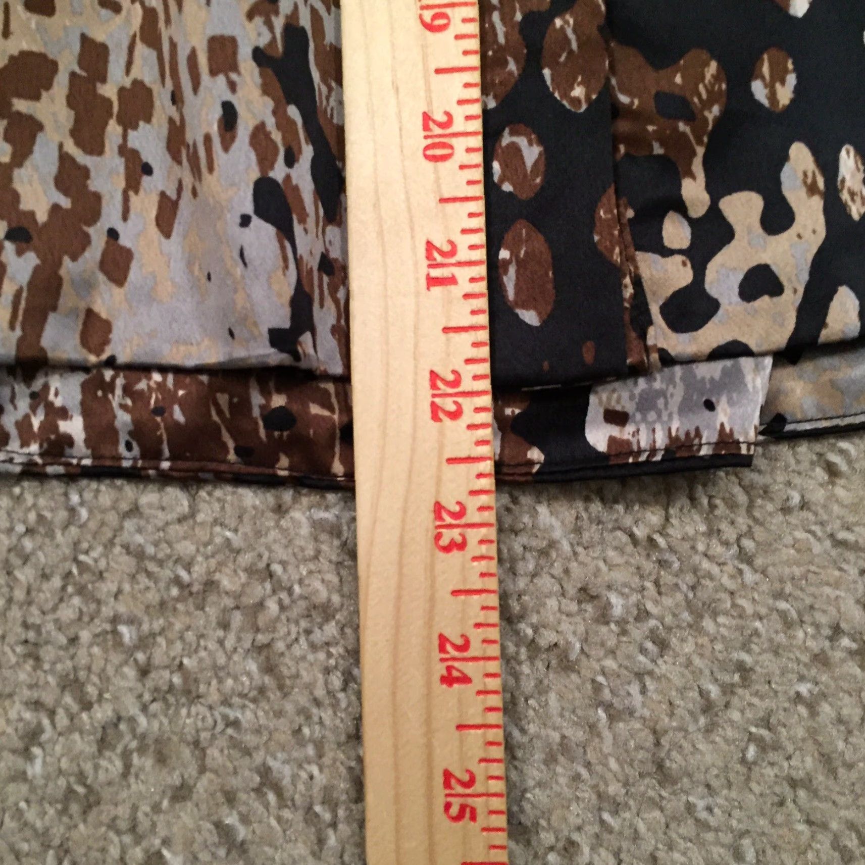 Worthington Worthington Skirt Knee Length Brown Animal Print Lined Button Front Size 8 Womens Flare Regular Polyester Size 30" / US 8 / IT 44 - 6 Thumbnail