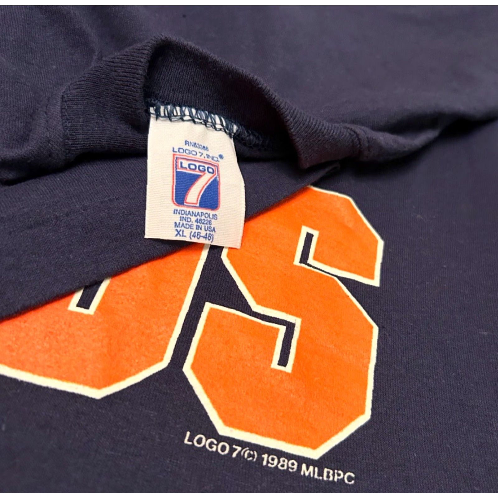 Logo 7 VINTAGE Houston Astros MLB Logo 1989 VTG Shirt XL Mens Blue USA Logo 7 80s 90s T-Shirt Short Sleeve Size US XL / EU 56 / 4 - 2 Thumbnail