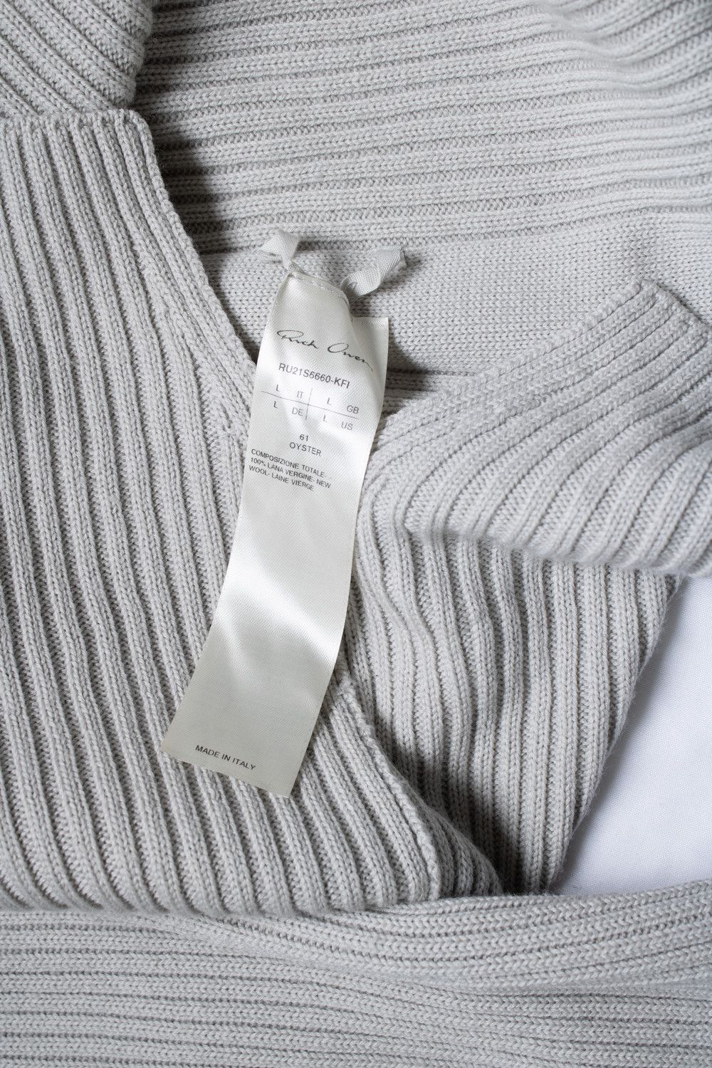Rick Owens Rick Owens, Phlegethon SS21 grey sweater Size US L / EU 52-54 / 3 - 10 Thumbnail