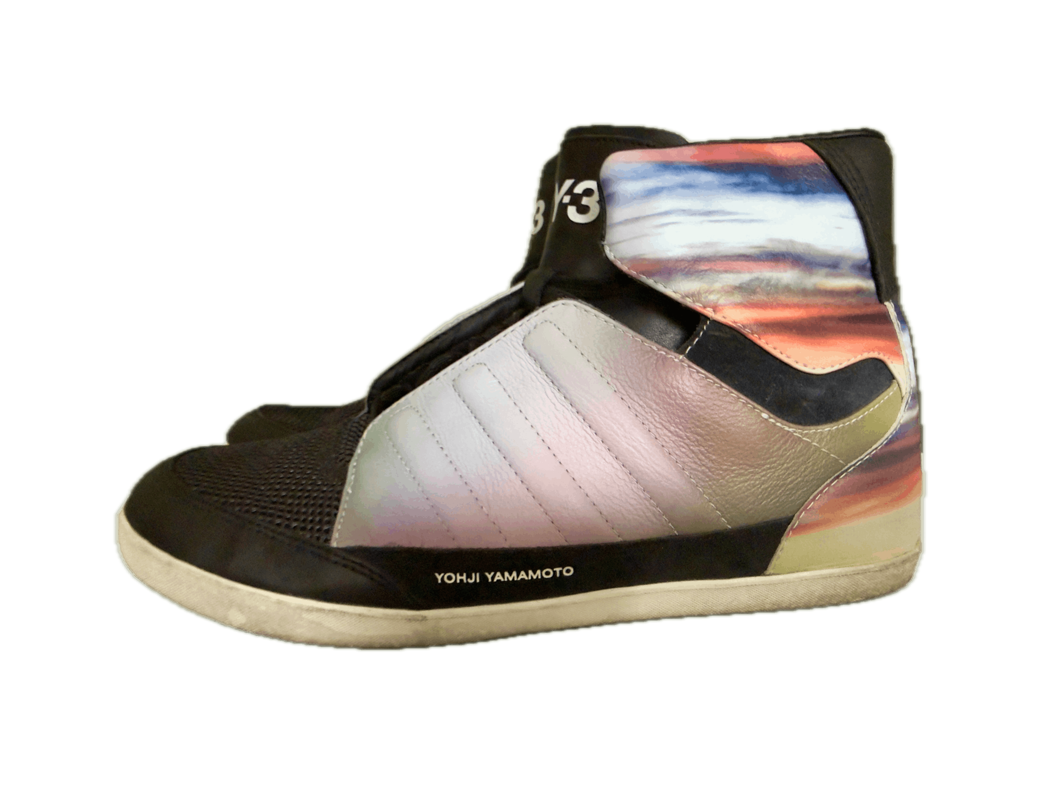Y-3 Y-3 x Peter Saville "Meaningless Excitement" Hi-Top Sneakers Size US 7.5 / EU 40-41 - 3 Thumbnail