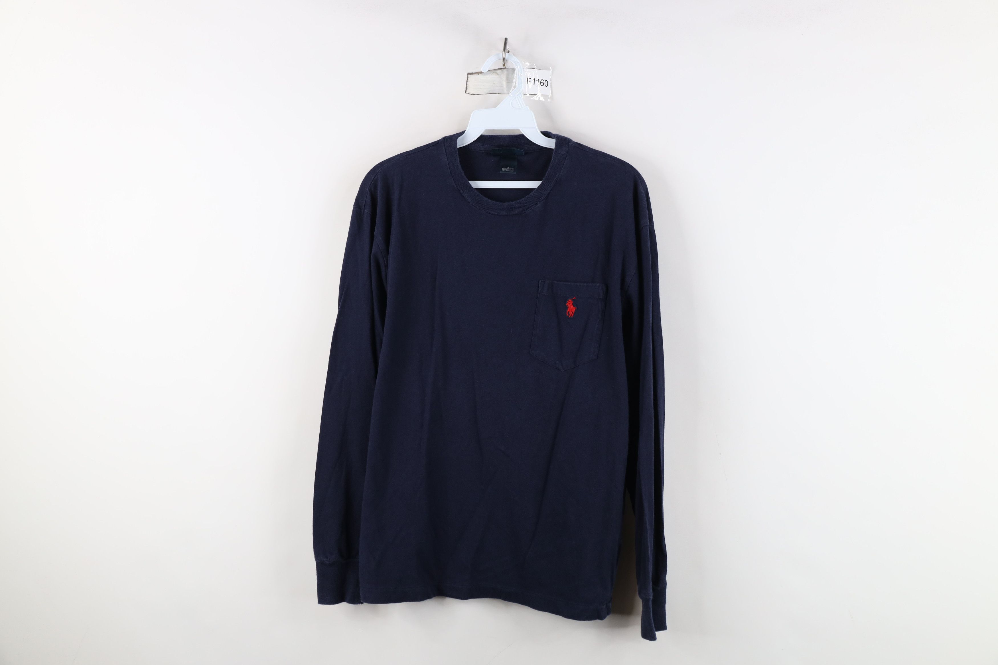 Ralph Lauren Vintage 90s Ralph Lauren Long Sleeve Pocket T-Shirt Cotton Size US S / EU 44-46 / 1 - 1 Thumbnail
