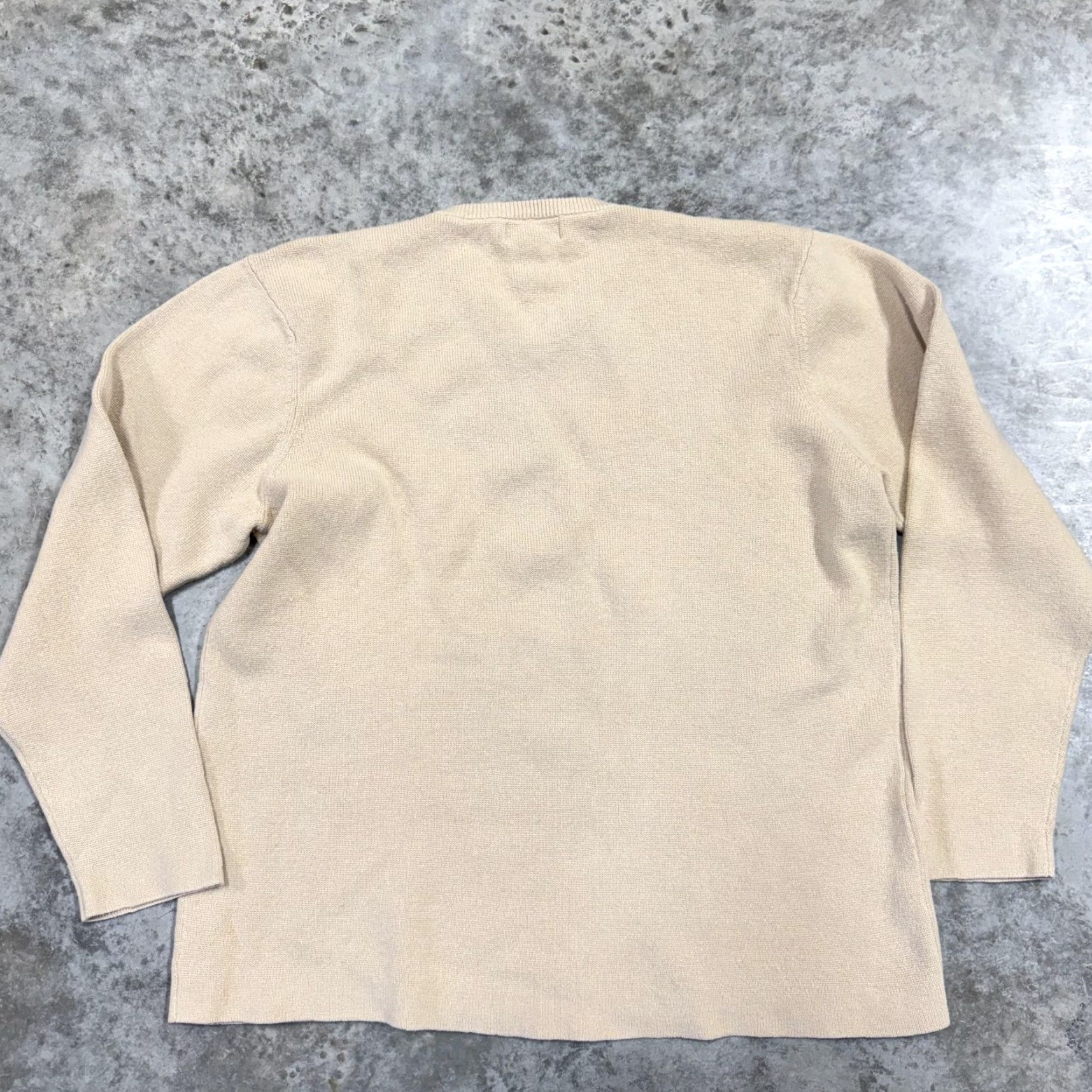 Old Navy VINTAGE Old Navy Sweater Mens XL Beige Stripe V Neck Knit Pullover 90s Hong Kong Size US XL / EU 56 / 4 - 3 Thumbnail