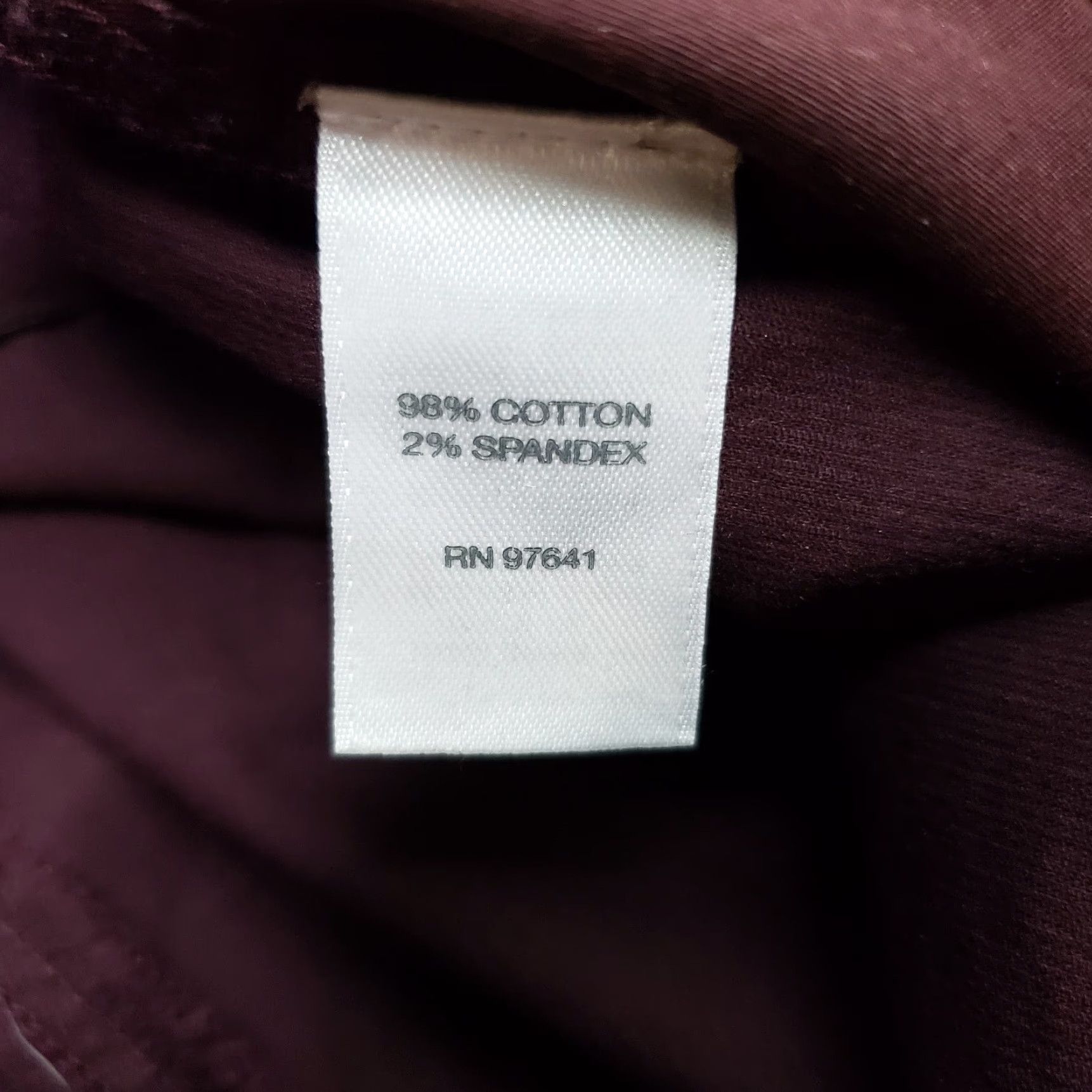 J. Jill J. Jill Womens Pull On Corduroy Pants Size 8 Burgundy Mid Rise Cotton Blend Pants Womens Size 30" / US 8 / IT 44 - 6 Thumbnail