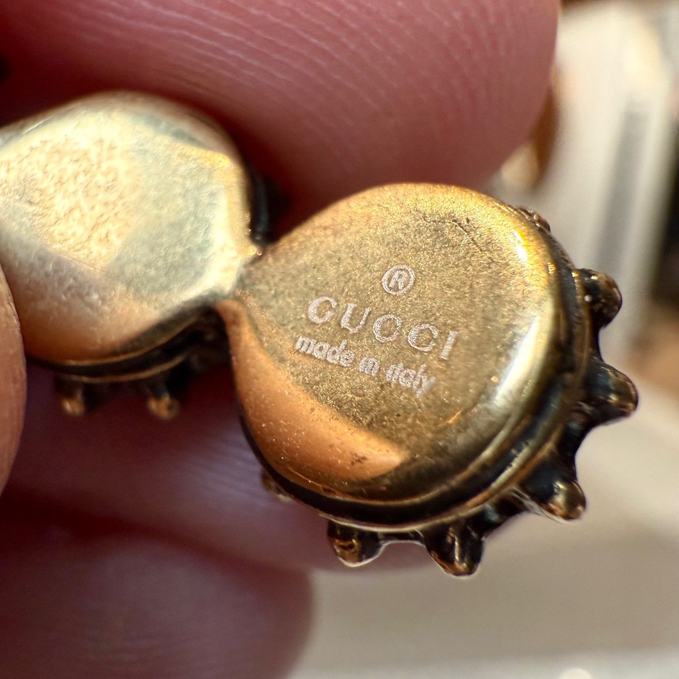 Gucci Gucci Crystal Black Stones Cuff Feline Bracelet - Size 16 Size ONE SIZE - 10 Thumbnail