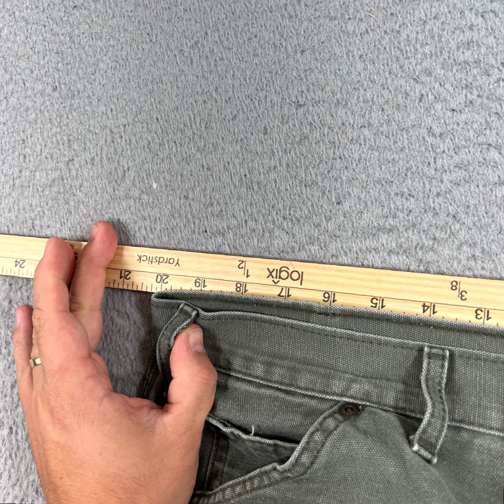 Dickies Dickies Men's Utility Jeans 40x31 Green Canvas Carpenter Straight Fit Size US 40 / EU 56 - 5 Thumbnail