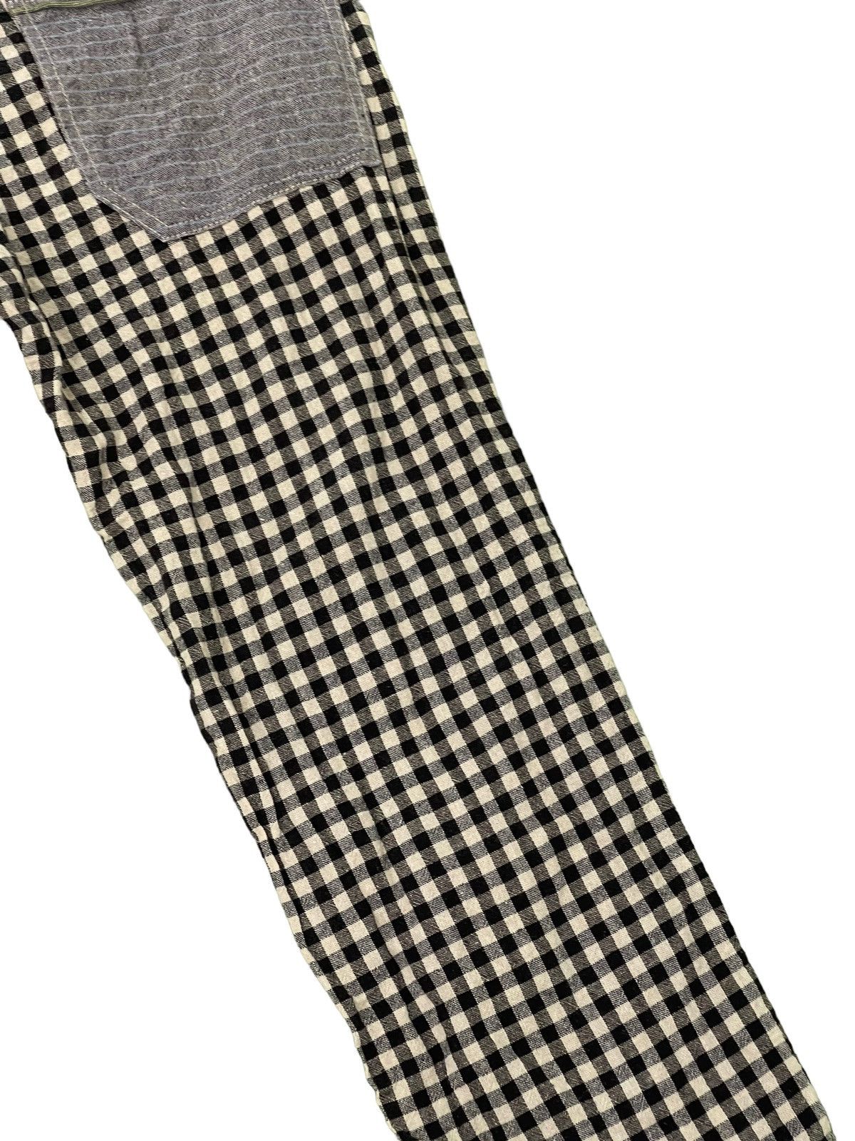 Japanese Brand Linen Check Pant Cube Sugar Straight 7🟦0 Size US 31 - 5 Thumbnail