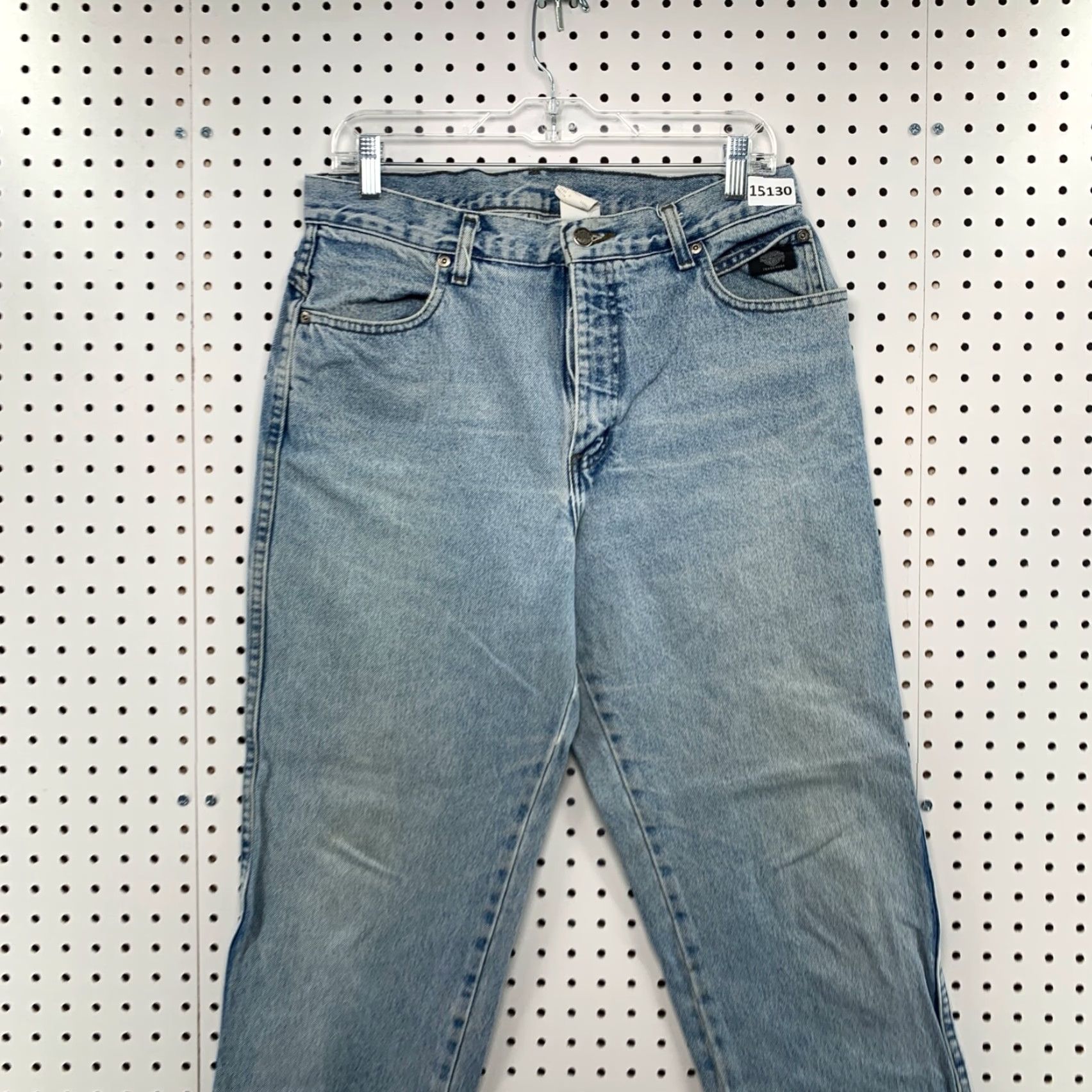 Harley Davidson VINTAGE Harley-Davidson Jeans Womens 12 R Zipper Fly Light Wash Denim 32 X 29 Blue Hip Classic Size 34" / US 12 / IT 48 - 5 Thumbnail