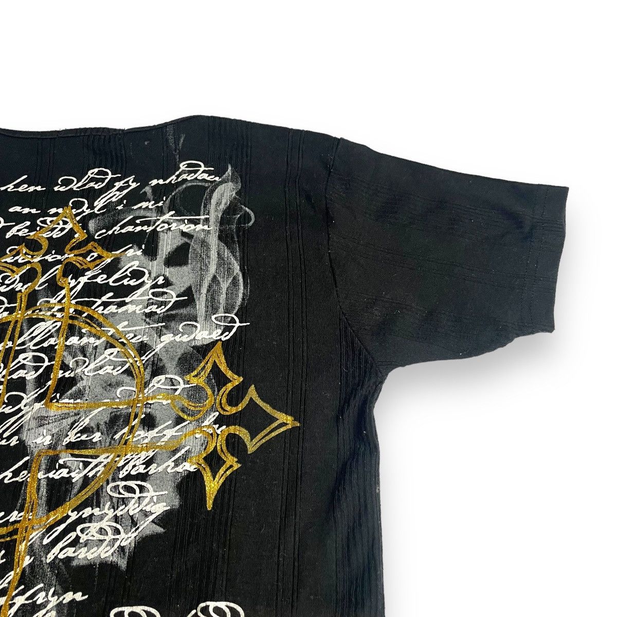 If Six Was Nine × Japanese Brand × Le Grande Bleu (L.G.B.) 🇯🇵 CLASH AHEAD POEM CROSS CHROME HEARTS INSPIRED TSHIRT Size M / US 6-8 / IT 42-44 - 7 Thumbnail
