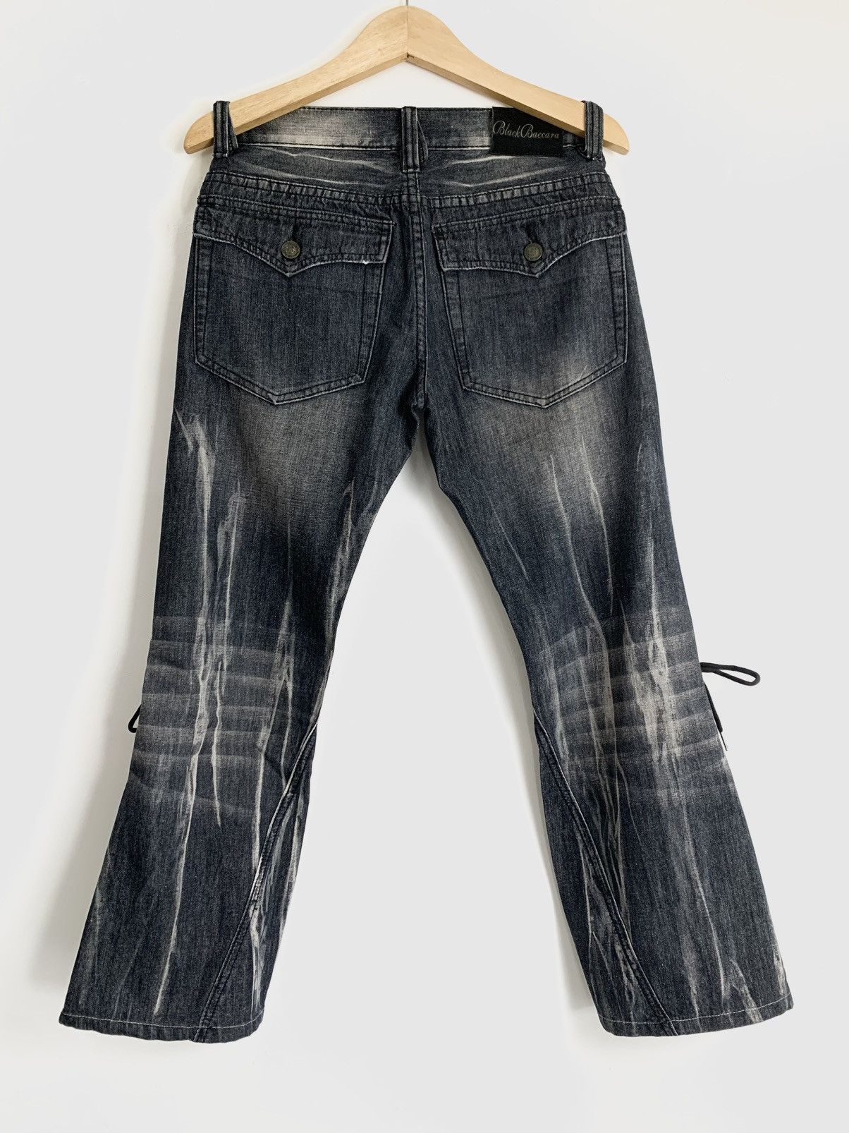 If Six Was Nine Lace up blackbaccara pant vkei style japanese brand Size US 30 / EU 46 - 2 Thumbnail