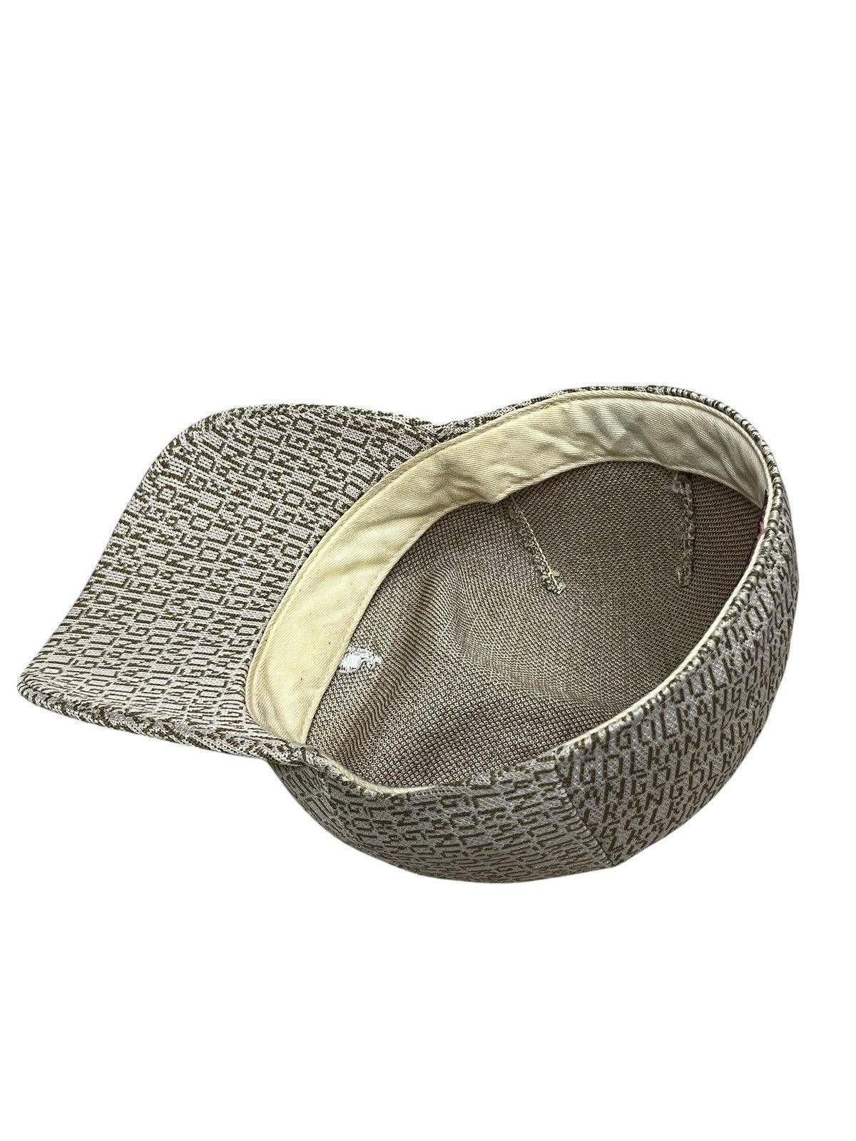 Kangol Rare Kangol All Over Logo Jacquard Space Cap Beige Size ONE SIZE - 9 Thumbnail