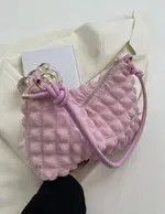 Japanese Brand × Vintage Pink Minimalist Knot Ruched Purse Size ONE SIZE - 2 Thumbnail