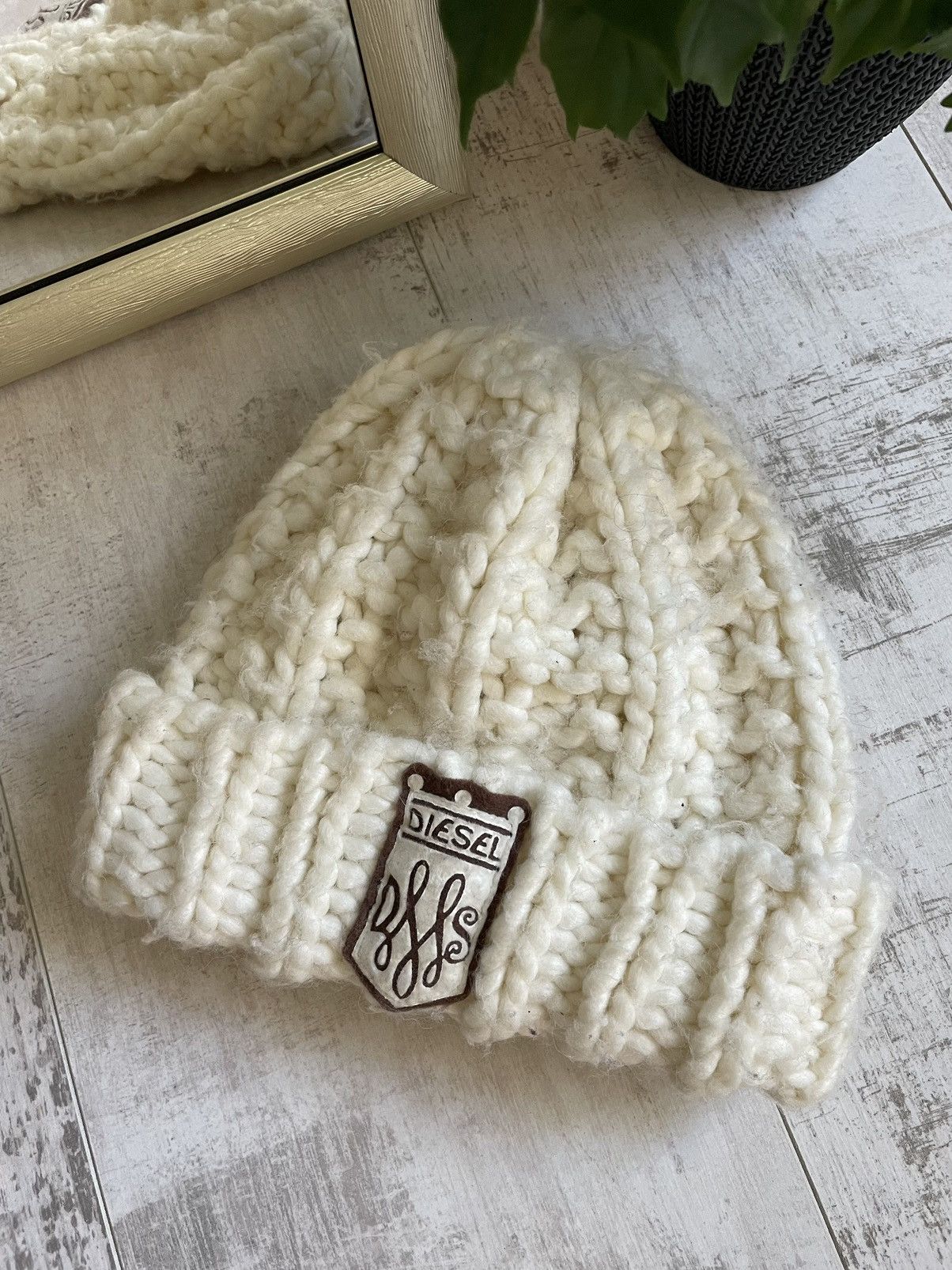 Diesel × Japanese Brand × Vintage RARE Diesel Vintage Knit Hats Cap Brown Logo Size ONE SIZE - 2 Thumbnail