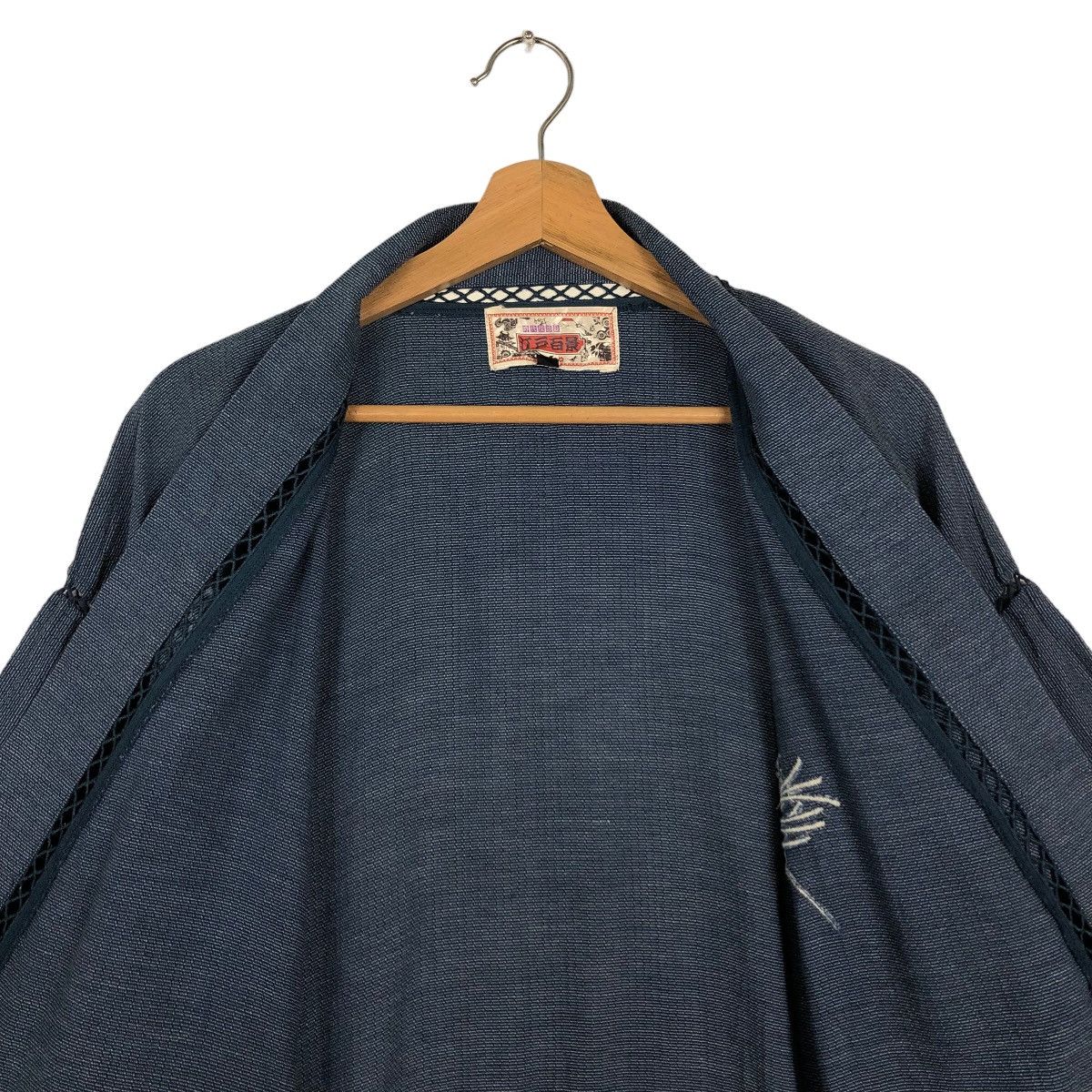 45rpm 🔥Vintage Traditional Japanese Kimono Japan Sisoko Blue Blue Size US L / EU 52-54 / 3 - 11 Thumbnail