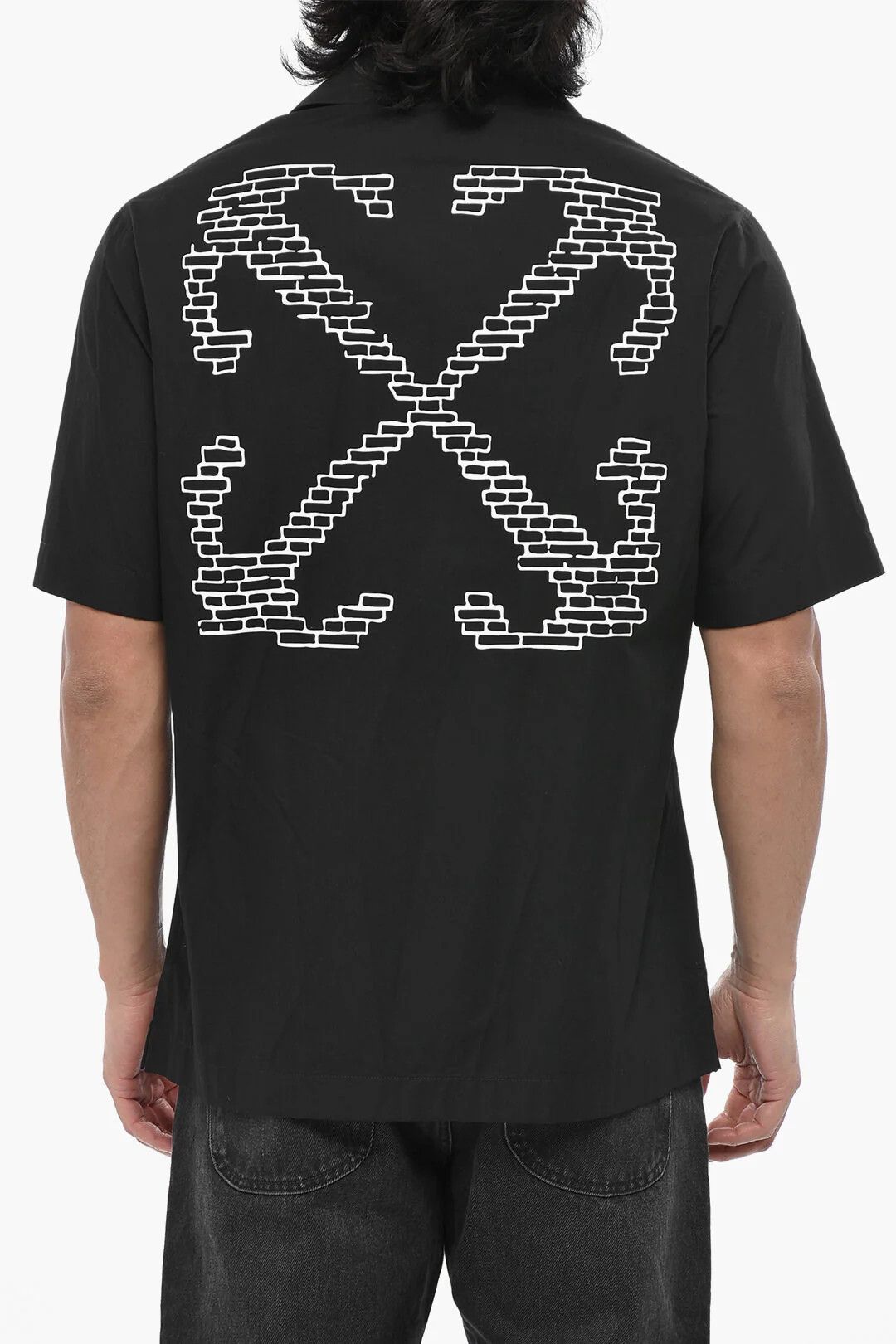 Off-White og1mm0526 Cotton Bowling Shirt in Black Size US XS / EU 42 / 0 - 2 Thumbnail