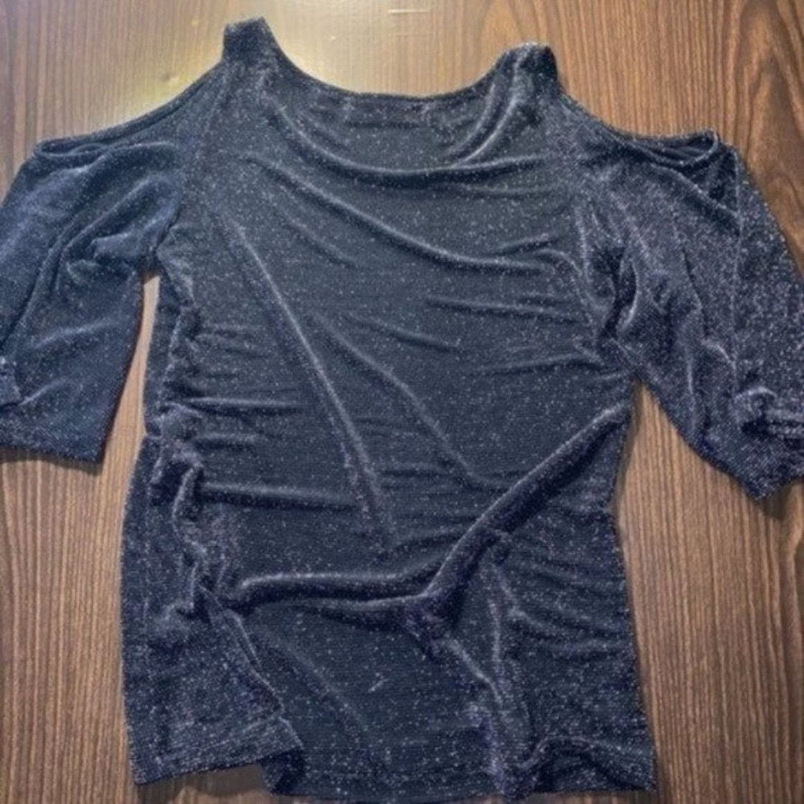 Other 7th Ave NY&C Cold Shoulder Bell Sleeve Metallic Size XS Size XS / US 0-2 / IT 36-38 - 2 Thumbnail