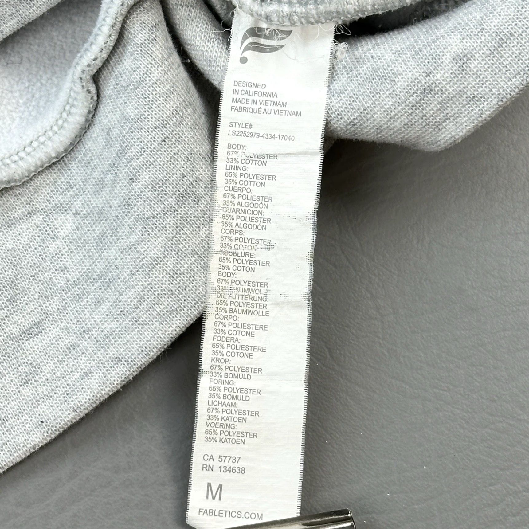 Fabletics Fabletics Hoodie Women's M Gray Fleece Pullover Activewear Gym Casual Logo Pockets Hooded Pullover Size M / US 6-8 / IT 42-44 - 6 Thumbnail