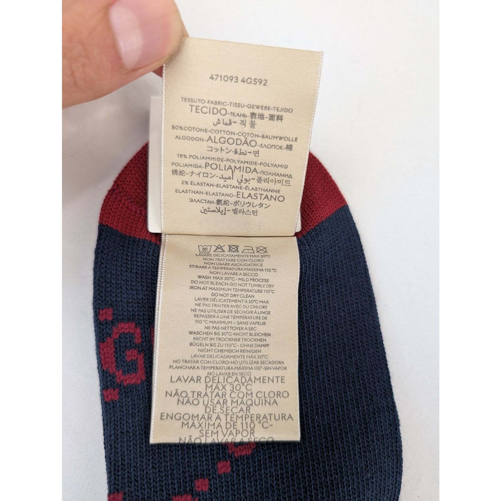 Gucci o1rshd1 Size: M / Long Socks in Navy/Red Size ONE SIZE - 14 Thumbnail