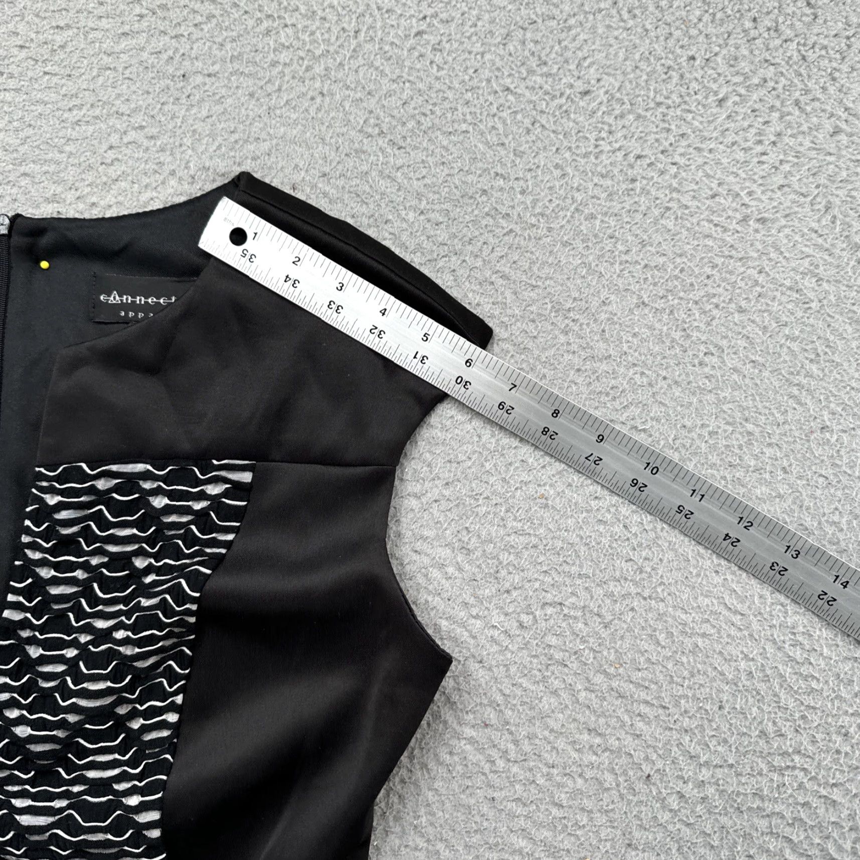 Vintage Connected Women’s Black Gray Stretch Sheath Sleeveless Dress Size 10 (Polyester) Size L / US 10 / IT 46 - 6 Thumbnail