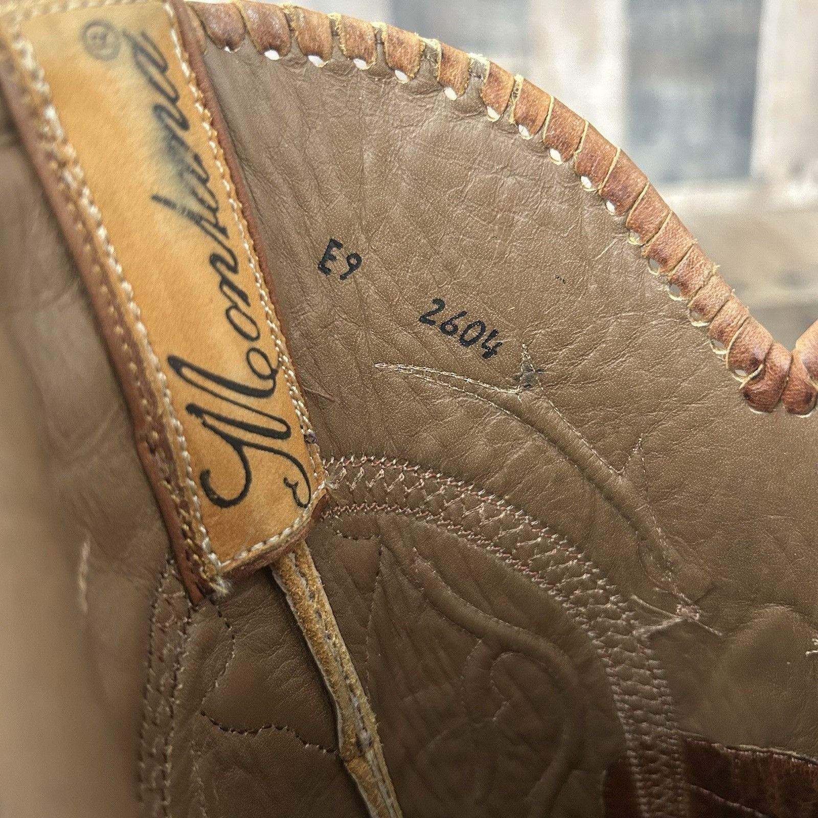 Vintage Montana Caiman Tail Western Cowboy Boots Mens 9 E Size US 9 / EU 42 - 5 Thumbnail