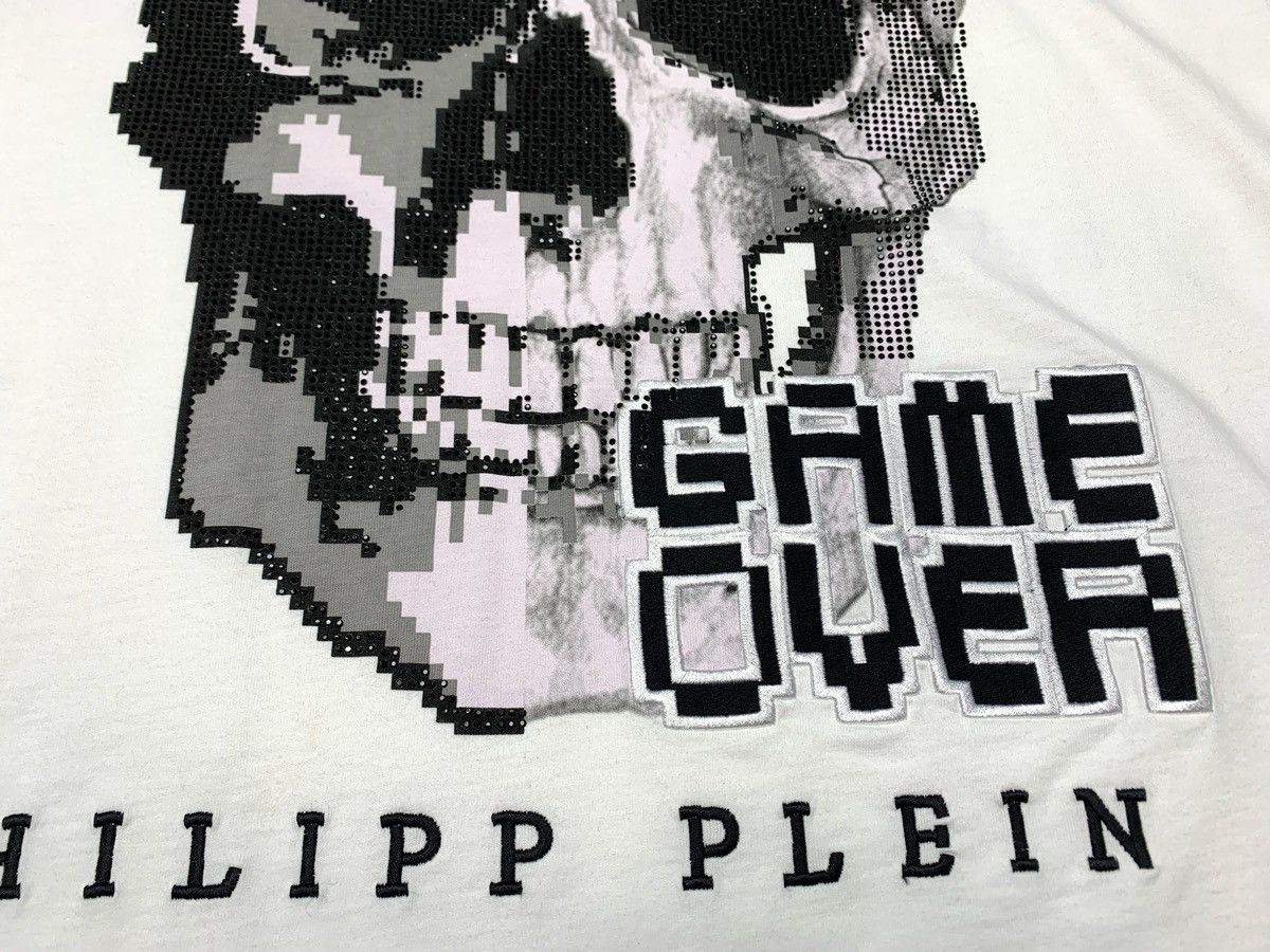 Philipp Plein Philipp Plein T-shirt Game Over Print Skull Big Logo Size US L / EU 52-54 / 3 - 3 Thumbnail