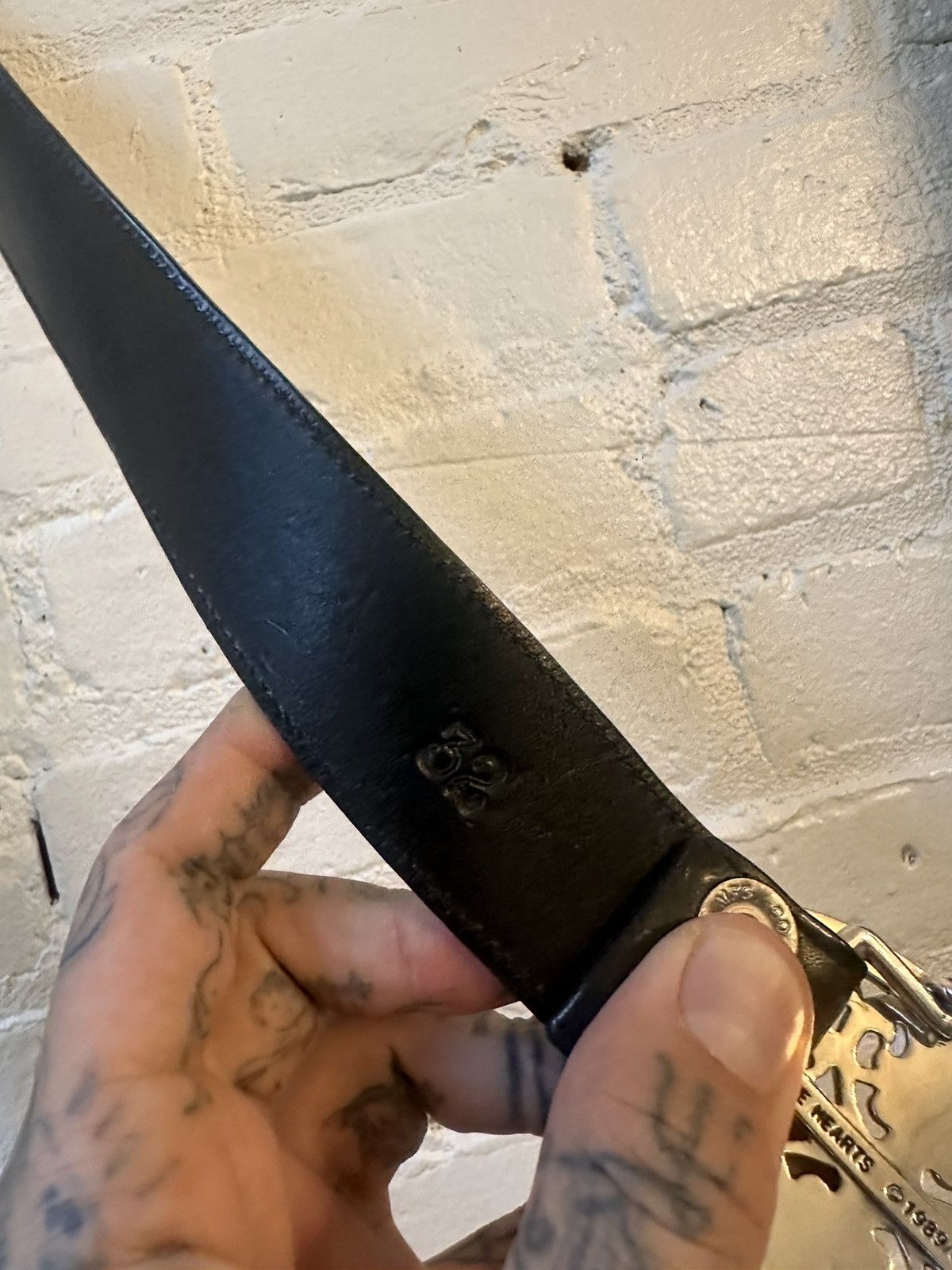 Chrome Hearts CHROME HEARTS NEW CAMO STUDDED LEATHER BELT Size 32 - 9 Thumbnail