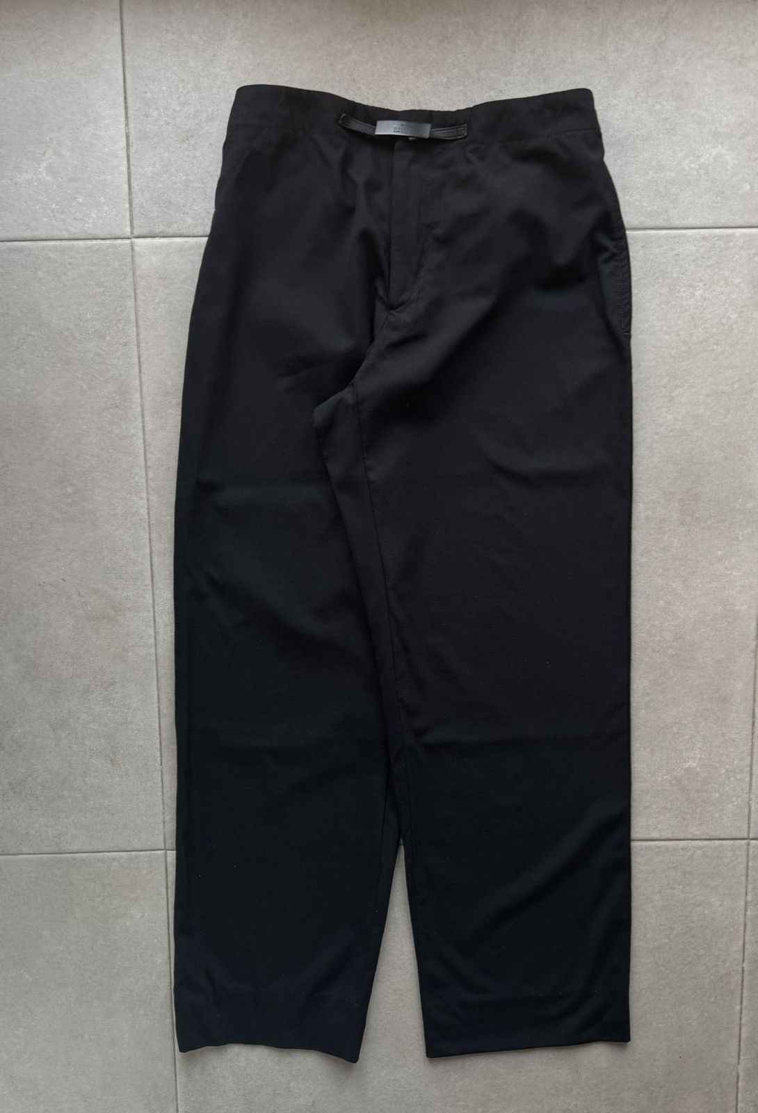 Gucci Belted Vintage Women’s 42 IT Size Black Wide Leg Classic Pants Trousers