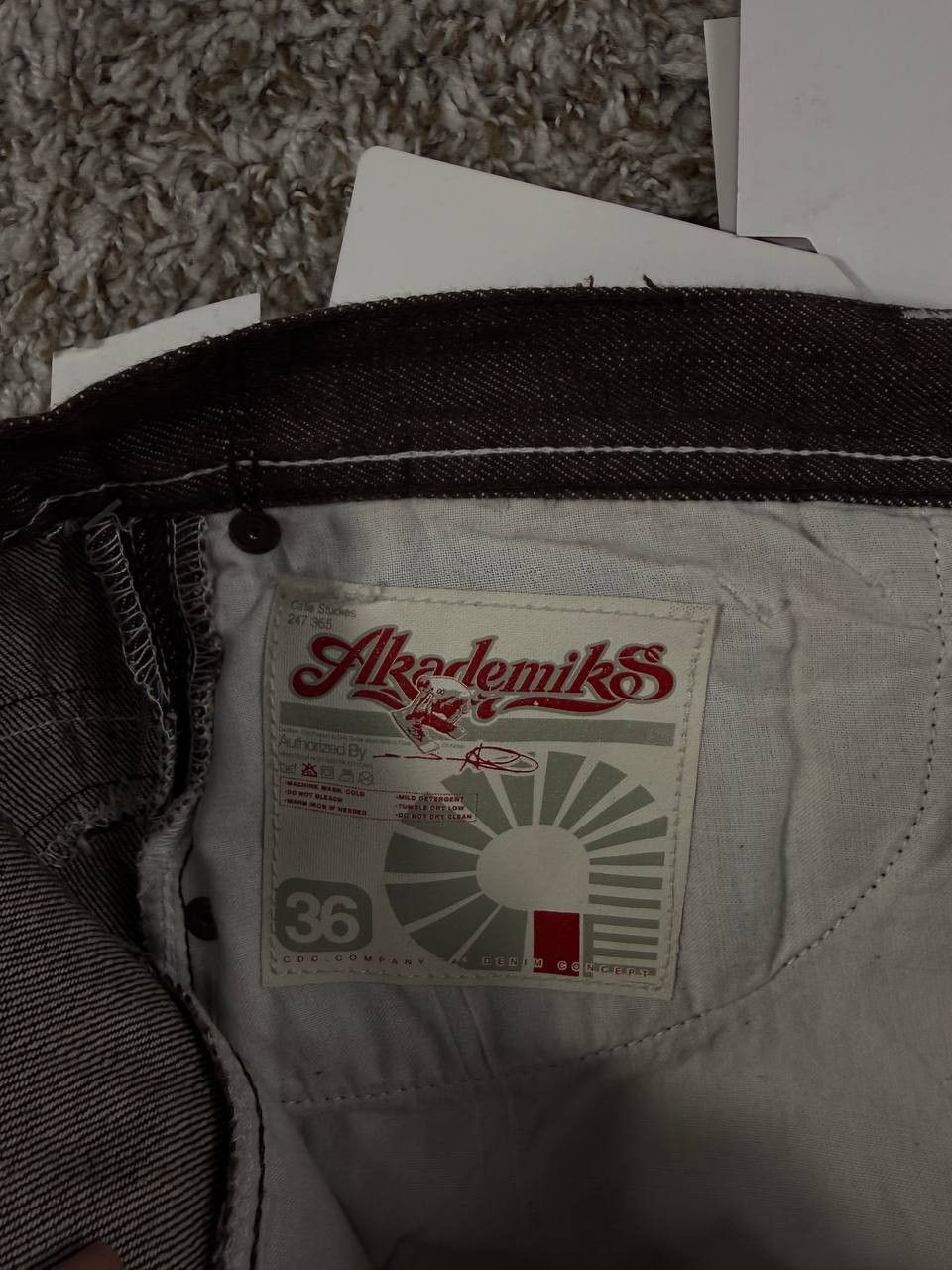 Akademiks Akademiks Denim Baggy Jeans Y2K Hip Hop Stitched Pocket Size US 36 / EU 52 - 12 Thumbnail